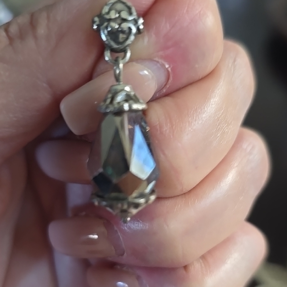 Elegant Brighton Silver Drop Earrings - Picture 2 of 4